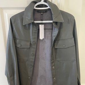 Dynamite faux leather shacket